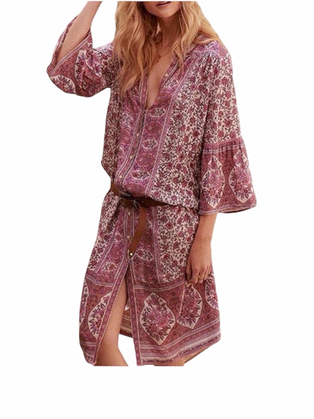 Bohemian Floral Summer Dress